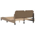 vidaXL Cadre de lit avec tête de lit Cappuccino 140x190 cm Similicuir