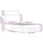 vidaXL Cadre de lit sans matelas 80x200cm chêne sonoma bois ingénierie