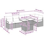 vidaXL Ensemble de canapé de jardin 7 Pièces Gris clair Poly rotin