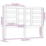 vidaXL Tête de lit Marron miel 166x4x104 cm Bois massif de pin