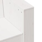 vidaXL Canapé de jardin 2 places blanc 134x60x62 cm bois de pin massif