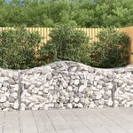 vidaXL Paniers à gabions arqués 14 Pièces 200x50x80/100 cm Fer galvanisé