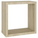 vidaXL Étagères cube murales 4 Pièces Chêne sonoma 30x15x30 cm