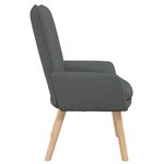 Chaise Relaxante vidaXL Gris Foncé Tissu