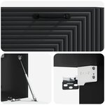 vidaXL Meuble TV mural Noir 78 5 x 31 x 30 cm Bois d'ingénierie