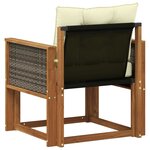 vidaXL Sofa de milieu extérieur Bois d'Acacia Massif Naturel