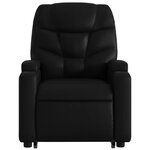 vidaXL Fauteuil inclinable de massage Noir Similicuir