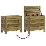 vidaXL Repose-pied de jardin 62x31 5x52 cm bois de pin imprégné