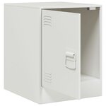 vidaXL Table de chevet blanc 34 5x39x44 cm acier