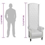 vidaXL Chaise à dossier haut blanc similicuir