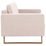 vidaXL Ensemble de canapé 2 Pièces tissu crème