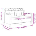 vidaXL Canapé à 2 places Rouge bordeaux 120 cm Tissu