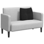 vidaXL Coussin de Dos Noir 60 x 24 x 50 cm Velours