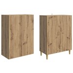 vidaXL Ensemble de Meubles 2 Pièces Chêne artisanal 66 x 34 5 x 90 cm
