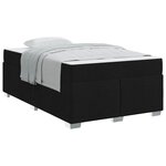 vidaXL Cadre de lit avec matelas Noir 120 x 190 cm tissu