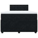 vidaXL Sommier à lattes de lit avec matelas noir 120x190 cm velours