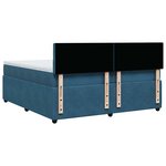 vidaXL Sommier à lattes de lit et matelas Bleu 200x200 cm velours