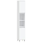 vidaXL Ensemble de meubles salle de bain 3 Pièces blanc bois d'ingénierie