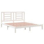 vidaXL Cadre de lit sans matelas blanc 180x200 cm bois massif