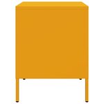 vidaXL Tables de chevet 2 Pièces jaune moutarde 36x39x50 5 cm acier