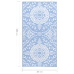 vidaXL Tapis d'extérieur ARAKIL Bleu azuré 80x150 cm PP