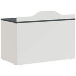 vidaXL Boîte à Jouets Gris et blanc 73 x 33 x 55 cm Bois d'ingénierie