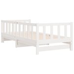 vidaXL Lit de jour avec lit gigogne blanc 90x190 cm bois de pin massif