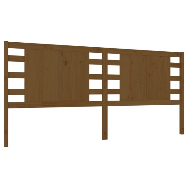 vidaXL Tête de lit Marron miel 206x4x100 cm Bois massif de pin