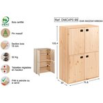 Meuble de rangement en pin 4 portes dinamic
