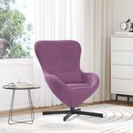 vidaXL Fauteuil œuf Violet Velours
