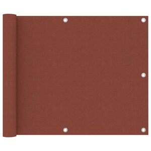 vidaXL Écran de balcon Terre cuite 75x500 cm Tissu Oxford