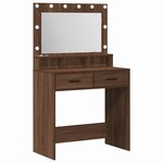 vidaXL Coiffeuse Chêne brun 79 x 41 x 135 cm Bois d'ingénierie
