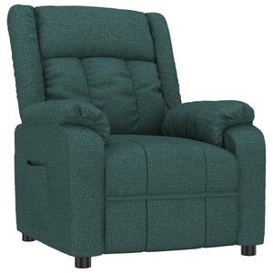 vidaXL Fauteuil inclinable Vert foncé Tissu