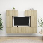 vidaXL Ensemble de meuble TV 6 Pièces Chêne sonoma Bois d'ingénierie
