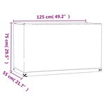 vidaXL Housse de salon de jardin 8 œillets 125x55x75 cm rectangulaire