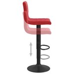 vidaXL Tabourets de bar lot de 2 rouge bordeaux velours