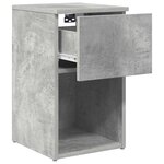 vidaXL Armoire de lit 2 Pièces Gris béton 29 x 31 5 x 49 cm