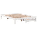 vidaXL Cadre de lit avec tiroirs sans matelas blanc 140x200 cm