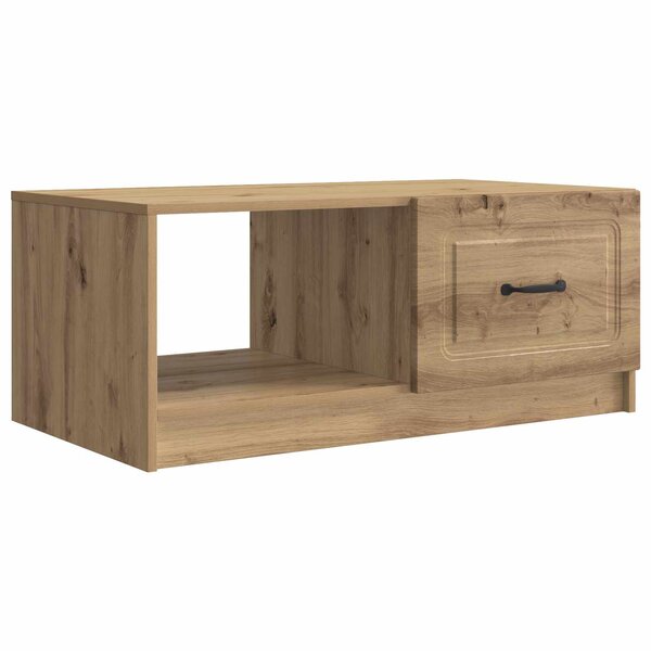 vidaXL Table basse Chêne artisanal 90 x 50 x 37 cm Bois d'ingénierie