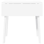 vidaXL Table à manger blanc bois massif et caoutchouc