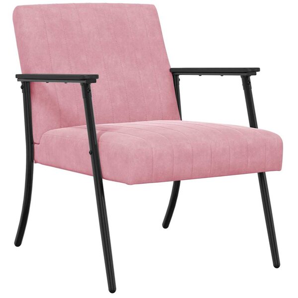 vidaXL fauteuil Rose 59 x 75 x 78 cm Velours