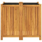 vidaXL Jardinière avec doublure 84x42x75 cm bois massif d'acacia