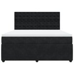 vidaXL Sommier à lattes de lit avec matelas Noir 180x200 cm Velours
