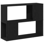 vidaXL Centre de divertissement Noir 80 x 24 x 63 cm Bois d'ingénierie