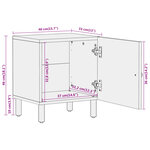vidaXL Table de chevet 40x33x46 cm Bois d'acacia massif