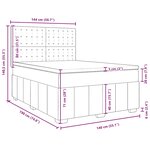 vidaXL Sommier à lattes de lit avec matelas Bleu 140x190 cm Tissu