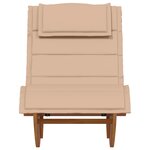 vidaXL Chaise longue à bascule avec coussin en bois massif d'acacia
