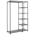 vidaXL Garde-robe pliable Gris 110x45x175 cm Tissu