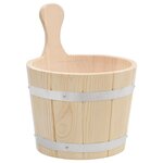 vidaXL Ensemble de seau et louche pour sauna Bois massif de pin