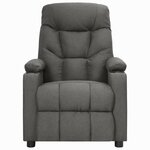 vidaXL Fauteuil inclinable Gris foncé Tissu